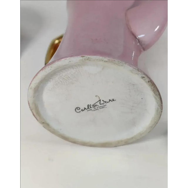 Pink 1940s Carlton Ware Pink Demitasse Set With Gold Gilt Trim- 11 Pieces For Sale - Image 8 of 15