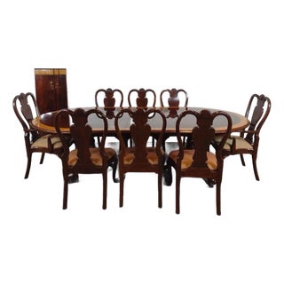 Karges Flame Mahogony DIning Set For Sale