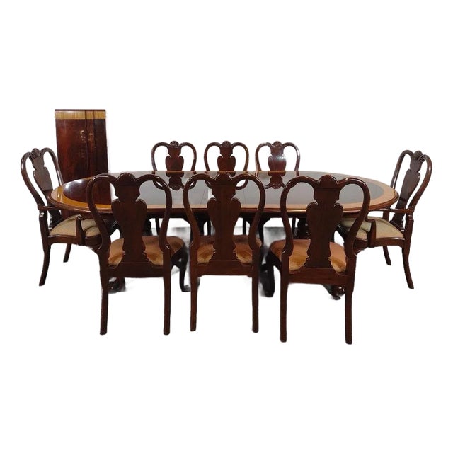 Karges Flame Mahogony DIning Set For Sale