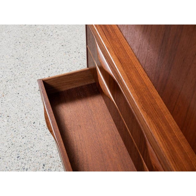 Brown Mid-Century Modern Danish Secretaire in Teak by Erling Torvits for Klim Møbelfabrik, 1960s For Sale - Image 8 of 11