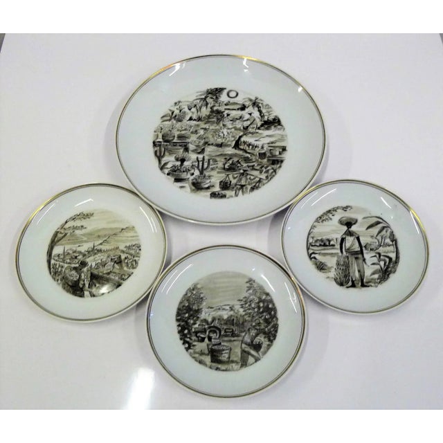 1950s Alf Jarnestad for Karlskrona Porcelain Exotica Plates - Set of 4 For Sale - Image 13 of 13