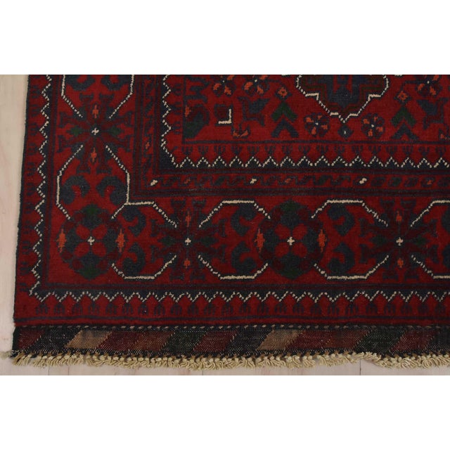 Turkmen Runner 2’8” X 15’7” Red Wool Tribal Hand-Knotted Oriental Rug For Sale - Image 10 of 13