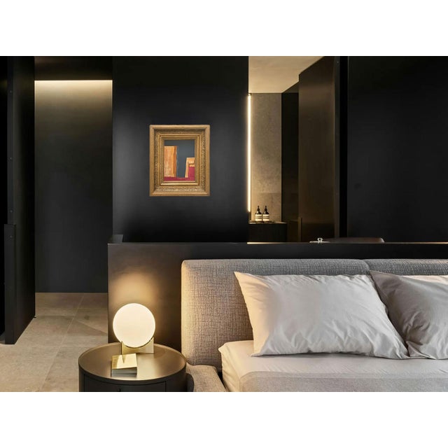 Black “Romantic” Black Abstract Art in Antique Frame, Transitional Living Room Art by JTS For Sale - Image 8 of 12