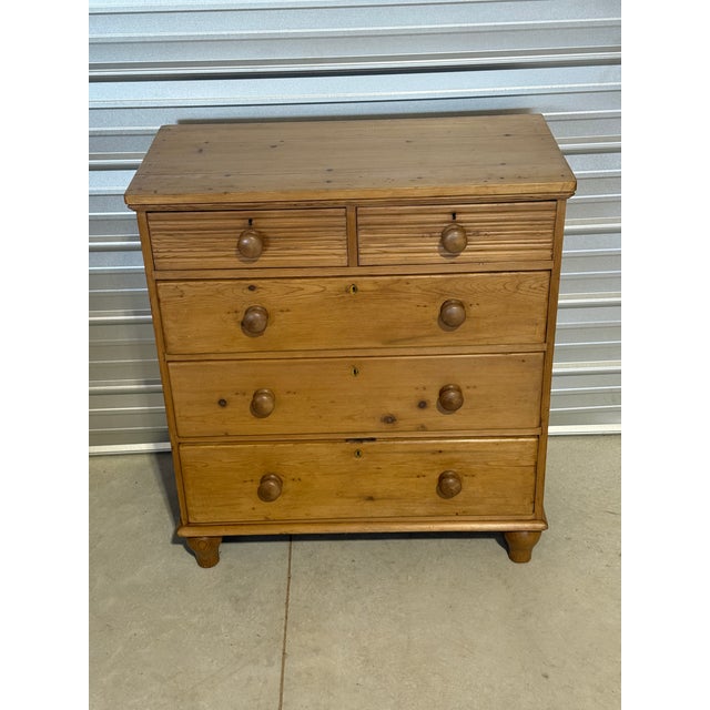 Antique Pine Two Over Three Drawers - Chest of Drawers From England We found this chest of drawers in Devon, England....
