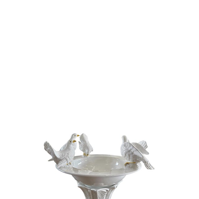 Italian Vintage Italian Majolica Bird Bath For Sale - Image 3 of 8