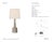 Chapman & Myers by Visual Comfort Signature Lerio 31" Table Lamp in Dusted Stone with Linen Shade Designer: Chapman &...