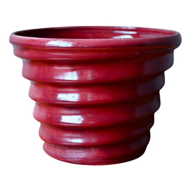 Sarreguemines Burgundy Plant Pot For Sale
