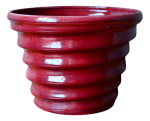Sarreguemines Burgundy Plant Pot