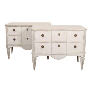 Swedish Breakfront Commodes, Set of 2 For Sale