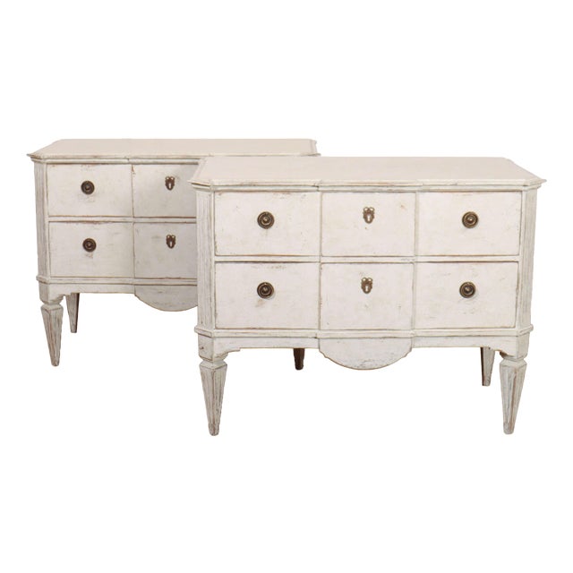 Swedish Breakfront Commodes, Set of 2 For Sale