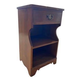 Ethan Allen by Baumritter 3 Tier Maple with Drawer Nightstand For Sale