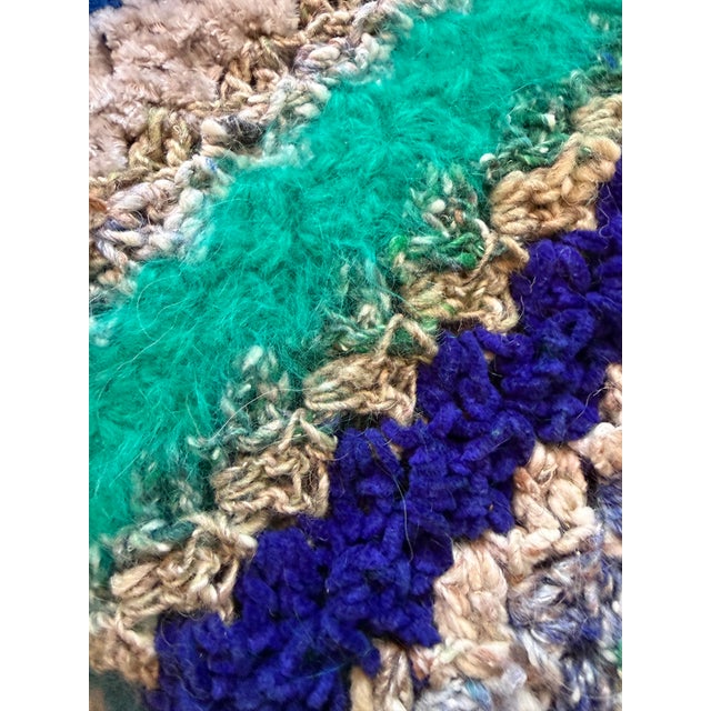 New Old Stock Studio Textile Throw crafted from richly layered mixed crochet novelty yarns including possible angora or...