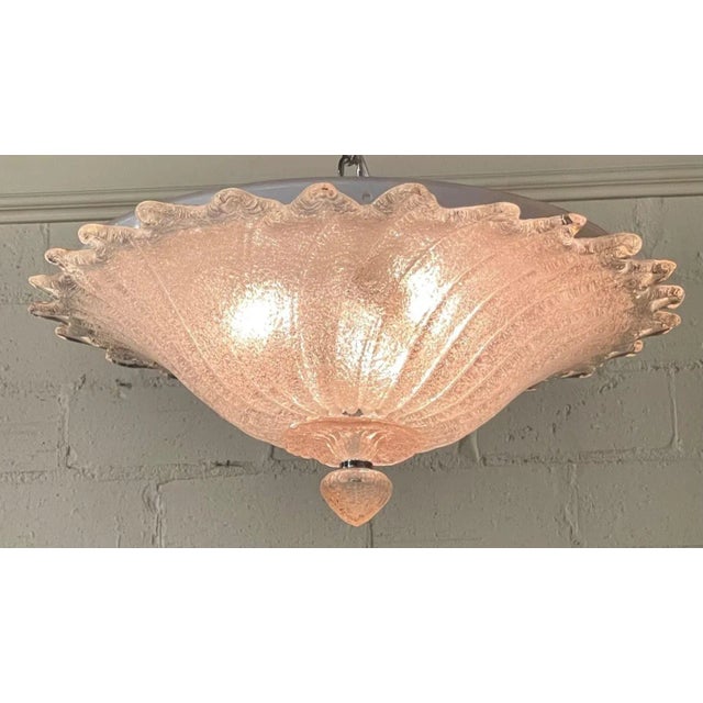 Glass Modern Pink "Granola" Glass Flush Mount Chandelier For Sale - Image 7 of 7