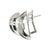 Contemporary Late 20th-Century 2.75 Carat Total Weight Natural Diamond Half Hoop Earrings, Pair For Sale - Image 3 of 4