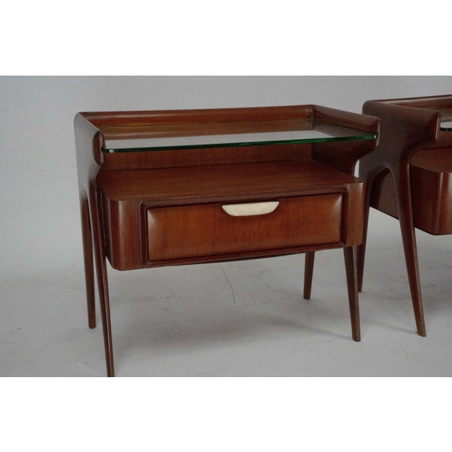 Mid-Century Modern Italian Bedside Tables attributed to Dassi, 1950s For Sale - Image 6 of 15
