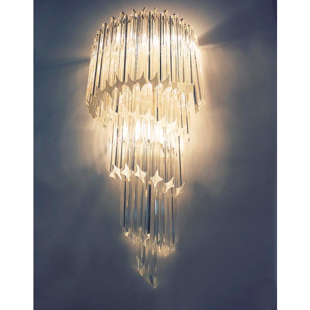 Gilt-Brass & Crystal Chandelier by Paolo Venini for Camer, 1960s For Sale - Image 4 of 8