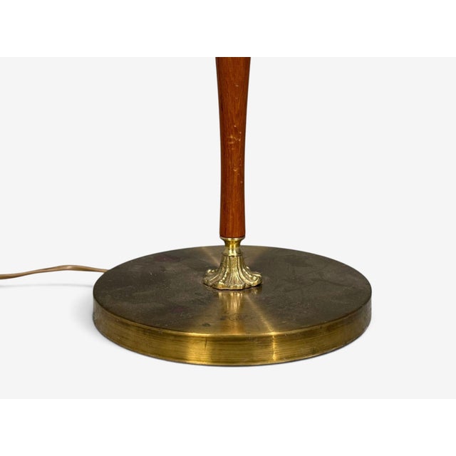 Eae, Swedish Modern, Adjustable Floor Lamp, Teak, Brass, Sweden, 1950s For Sale - Image 11 of 12