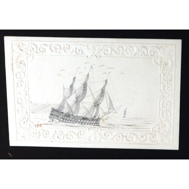 George Bryant Campion Royal Navy Ship Pencil Drawings, Framed Set of 4, C. 1830 For Sale - Image 4 of 7