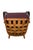 Brick Red 1950s Old School Tufted Leather Scandinavian Lounge Chair W Ottoman For Sale - Image 8 of 15