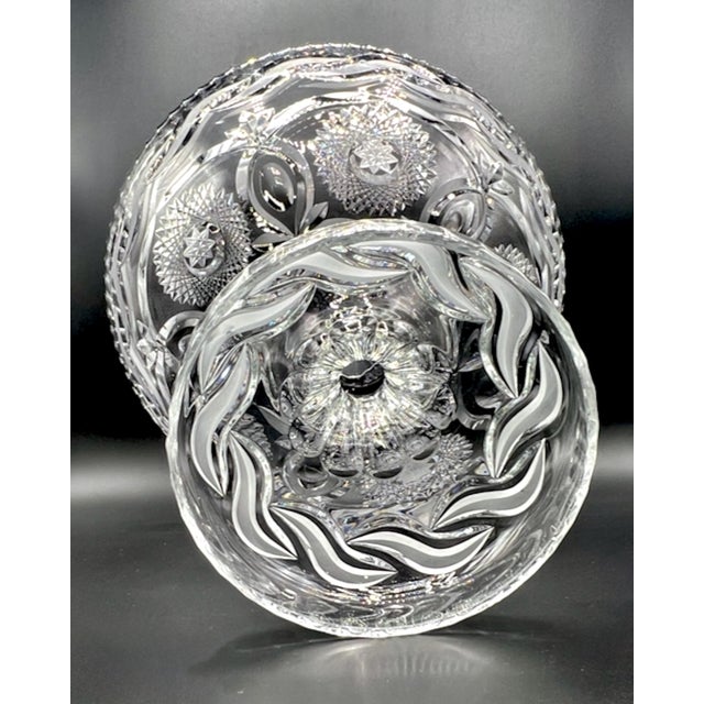Vintage Crystal Centrepiece Pedestal Bowl on Baluster Stem, 1960s For Sale - Image 8 of 18
