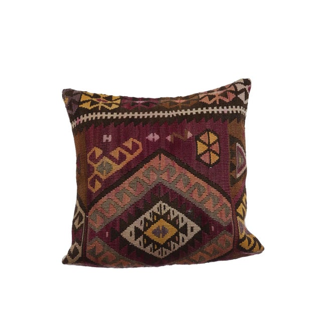 Handmade Kilim Pillow Cover For Sale - Image 4 of 4