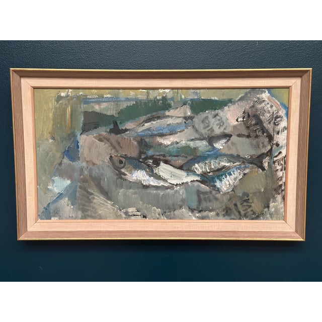 Kenny Wenkel, Fish Supper, 1960, Oil on Canvas For Sale - Image 9 of 17