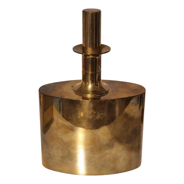 Vintage Swedish Gilded Brass Flask by Pierre Forssell, 1890s For Sale