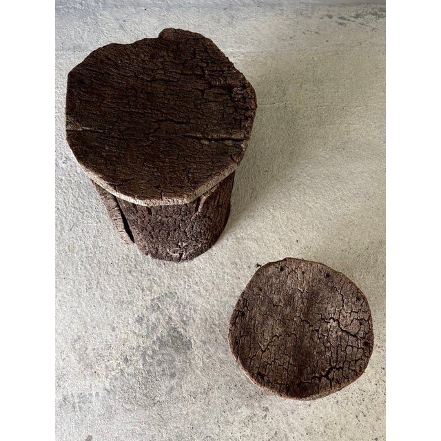 Antique Artisan Made Cork Side Tables, Portugal, 1890s, Set of 2 For Sale - Image 9 of 17