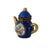 French Limoges France Miniature Teapot Trinket Box | Peint Main | Cobalt Blue & Gold Porcelain | Signed For Sale - Image 3 of 10