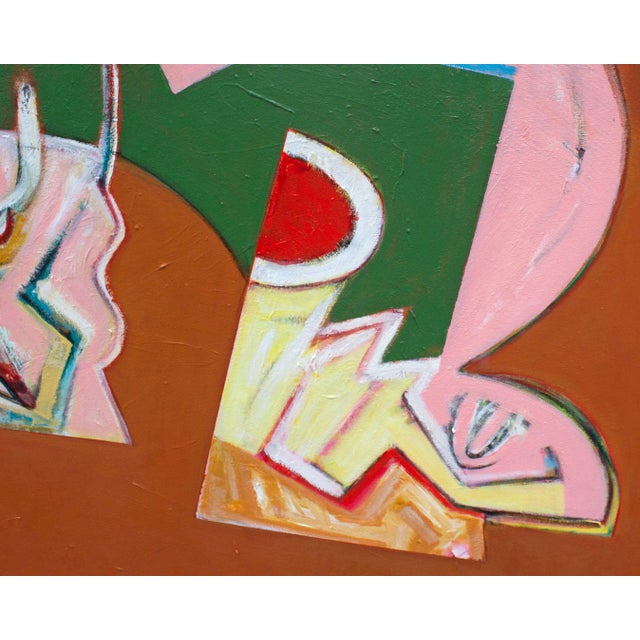 Textile Abstract Oil on Canvas Painting by James L. Bruch For Sale - Image 7 of 9