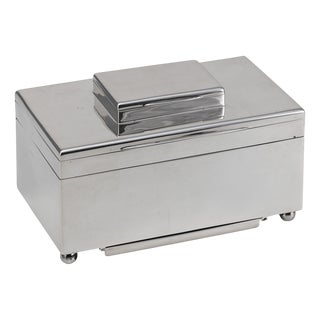 Antique English Silver 4-Tier Cigar Box, London, 1912 For Sale