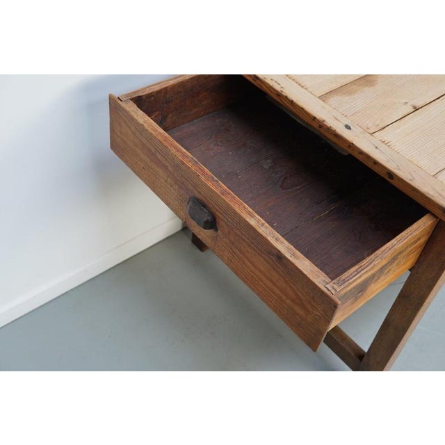 Antique Late 19th Century French Rustic Farmhouse Cherry Wood Dining Table For Sale - Image 14 of 18