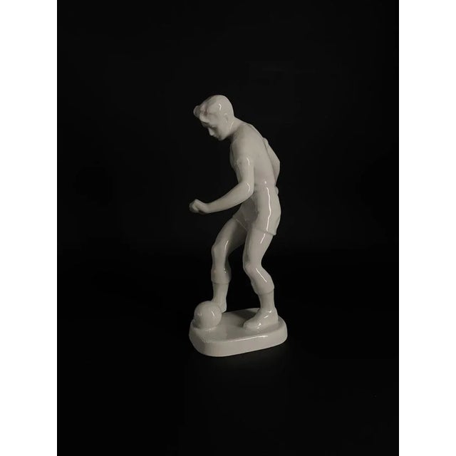 Porcelain Football Player from Hollóháza, 1940s For Sale - Image 3 of 7