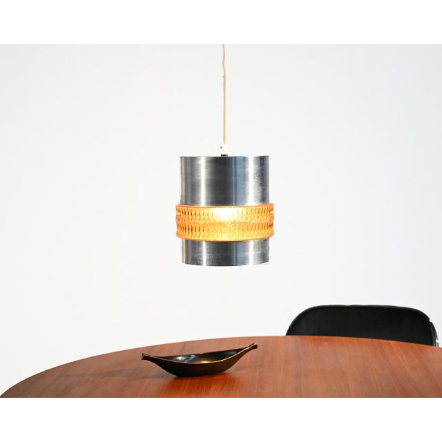 1960s Pendant Lamp in Metal and Glass, 1960s For Sale - Image 5 of 12