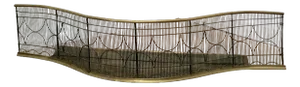 Large Pierced Serpentine Shaped Brass Fender