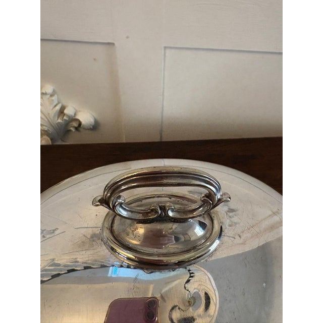 Antique Silver-Plated Meat Domes from Harrods, 1900, Set of 3 For Sale - Image 3 of 14