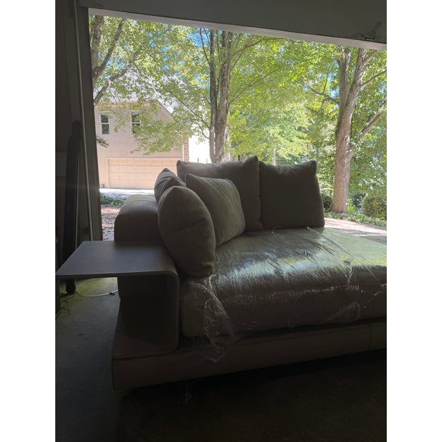 Rodolfo Dordoni Minotti "White" Deep Terminal Sofa Lounge Element by Rodolfo Dordoni (Laf) For Sale - Image 4 of 7