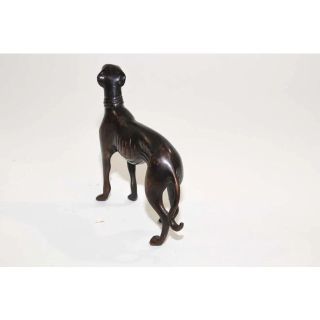 Cast Metal Greyhound Dog Sculpture For Sale - Image 9 of 12