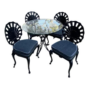 Mid 20th Century Grotto Shell Chairs & Table - Set of 5