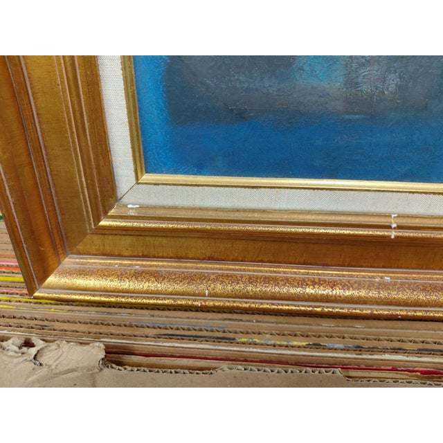 Framed Osvaldo Gutierrez "Untitled Face" Mixed Media on Canvas For Sale In Greensboro - Image 6 of 10