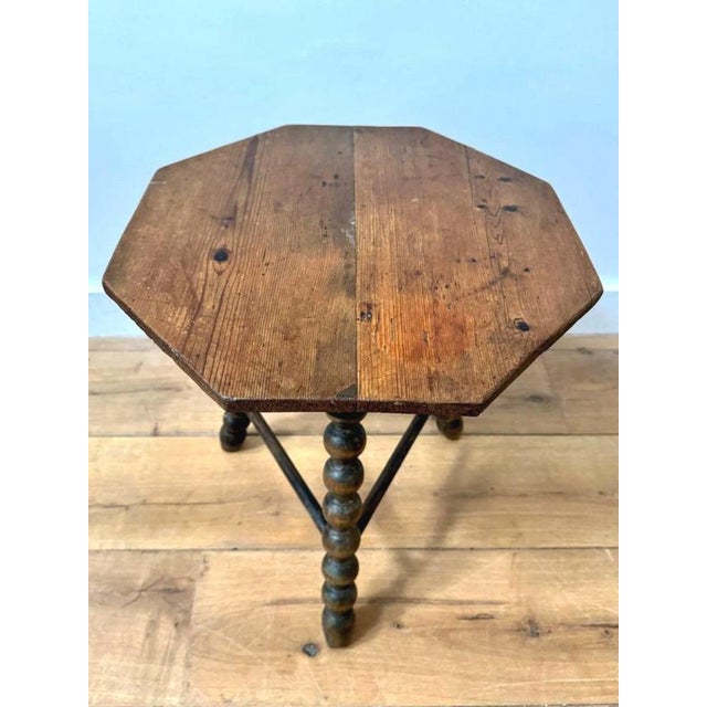 Victorian Wooden Bobbin Tripod Leg Side Table For Sale - Image 9 of 12