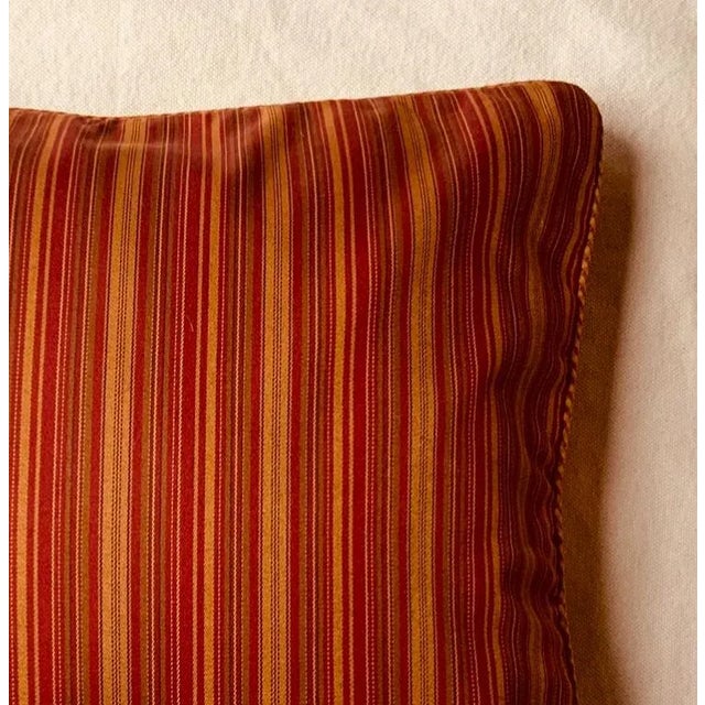 Toile De Jouy Throw Pillow Cover, Hivers Pattern, Red and Gold, 20-Inch Square For Sale - Image 4 of 12