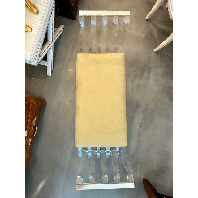 Mid 20th Century Mid-Century Lucite Bench in the Manner of Charles Hollis Jones For Sale - Image 5 of 5