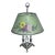 Early 20th Century Pairpoint Reverse Painted Glass and Silver Plate Table Lamp For Sale