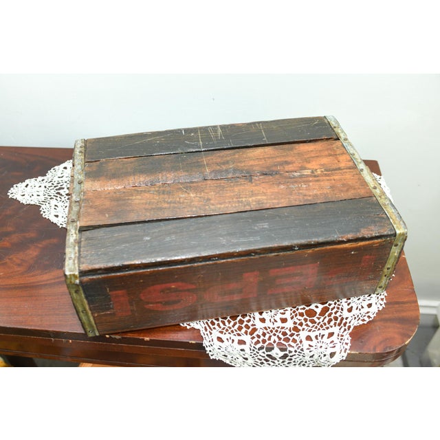 Vintage Pepsi Crate Dayton Ohio, Refinished Wooden Soda Crate, Antique Pepsi Advertising Box, Rustic Storage Decor For Sale In Washington DC - Image 6 of 7