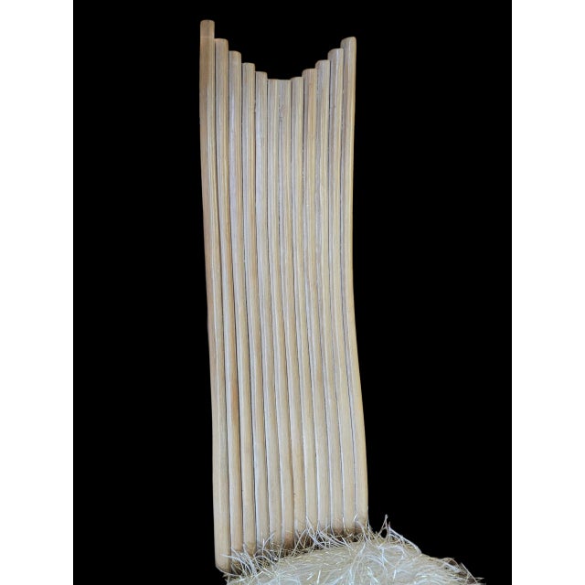 Tan 1980s Boho Chic High Back Rattan Dining Chairs, Set of 6 For Sale - Image 8 of 10