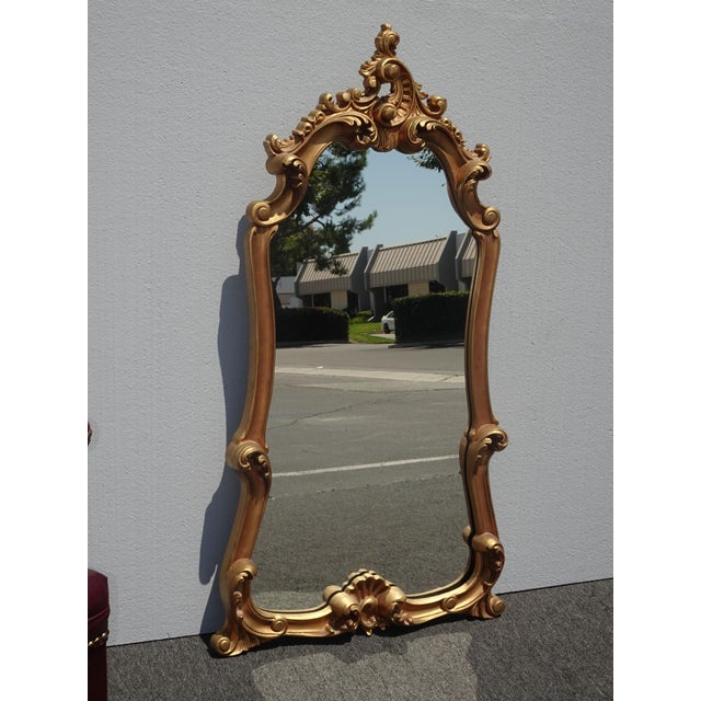 Vintage French Provincial Gold Ornate Wall Mantle Mirror 47"High Chairish