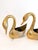 Vintage Hollywood Regency Brass Swan Cachepot Planters - Trio For Sale In Tampa - Image 6 of 9