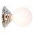 Hive Sconce, Polished Nickel, 5in Glass Glove, Modern, Silver by Research.Lighting For Sale