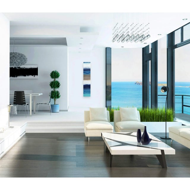 Textile Mediterranean Waters 5 - Abstract Artwork With Texture, Resin Original Artwork by Nichole McDaniel For Sale - Image 7 of 9